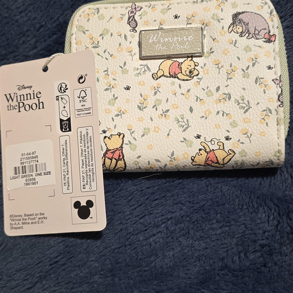 Winnie the Pooh Wallet with Floral Design